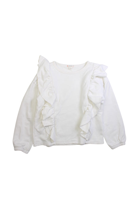 A White Long Sleeve Tops from Crewcuts in size 8Y for girl. (Front View)
