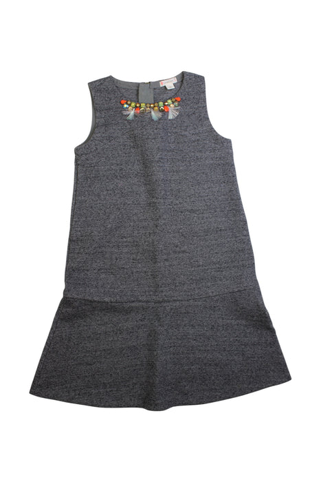 A Grey Sleeveless Dresses from Crewcuts in size 8Y for girl. (Front View)