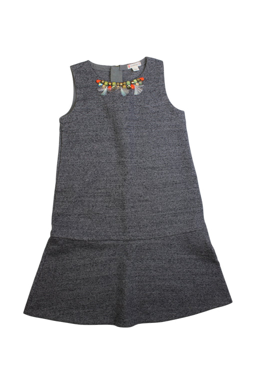 A Grey Sleeveless Dresses from Crewcuts in size 8Y for girl. (Front View)