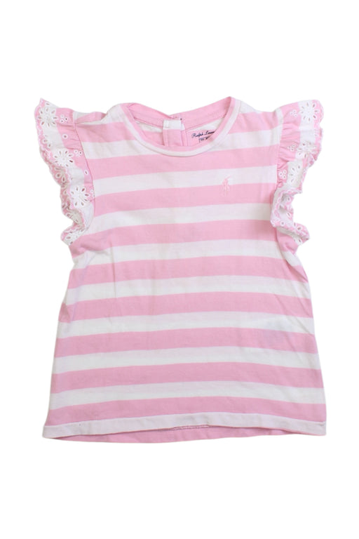 A Pink Sleeveless Tops from Ralph Lauren in size 12-18M for girl. (Front View)