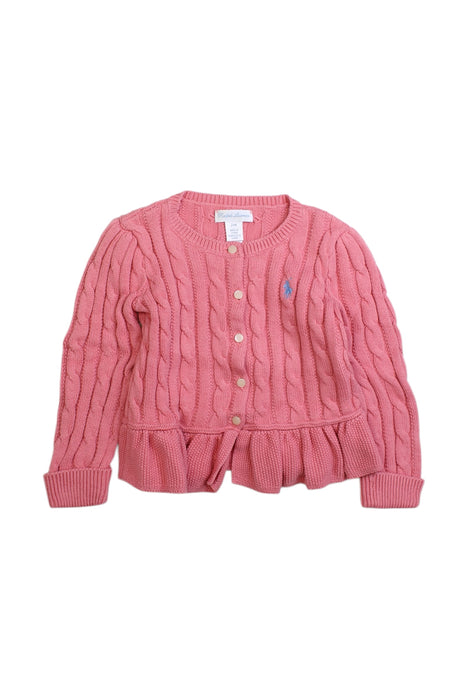 A Pink Cardigans from Ralph Lauren in size 2T for girl. (Front View)