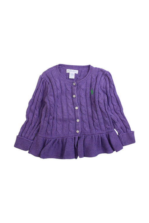 A Purple Cardigans from Ralph Lauren in size 12-18M for girl. (Front View)