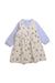 A Blue Long Sleeve Dresses from Petit Main in size 12-18M for girl. (Front View)