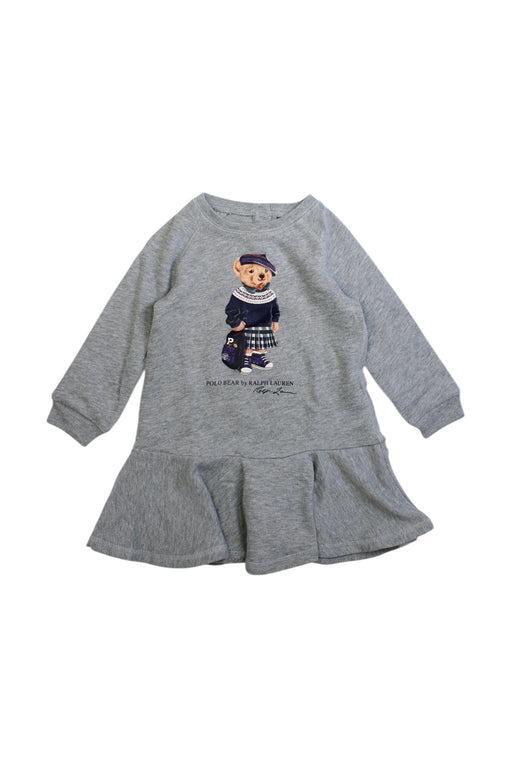 A Grey Sweater Dresses from Ralph Lauren in size 6-12M for girl. (Front View)