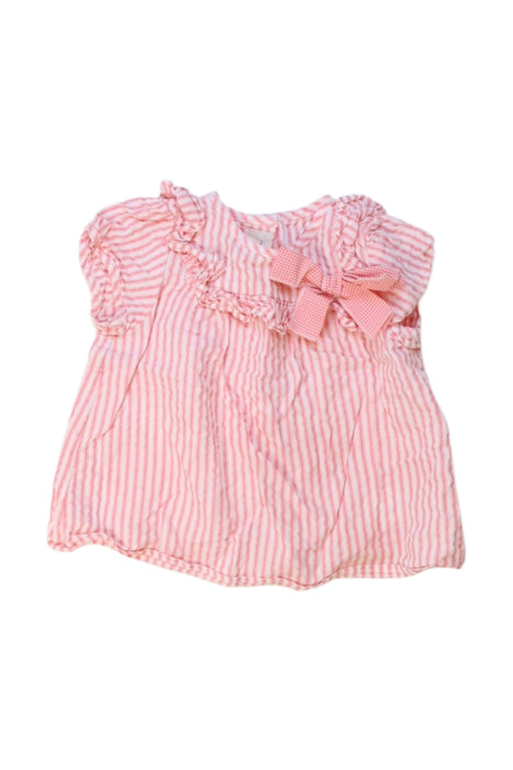 A Pink Short Sleeve Tops from Nanos in size 12-18M for girl. (Front View)