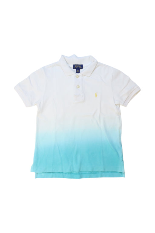 A White Short Sleeve Polos from Polo Ralph Lauren in size 5T for boy. (Front View)