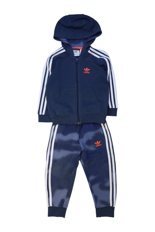 A Navy Pants Sets from Adidas in size 3T for neutral. (Front View)