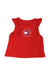 A Red Sleeveless Tops from Tommy Hilfiger in size 4T for girl. (Front View)