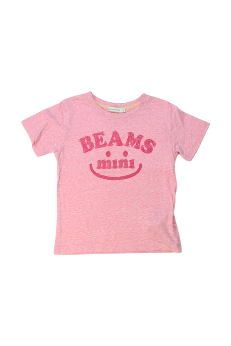 A Pink Short Sleeve T Shirts from BEAMS in size 4T for neutral. (Front View)