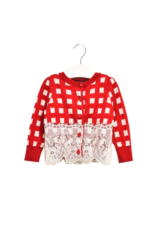 A Red Cardigans from Nicholas & Bears in size 6-12M for girl. (Front View)