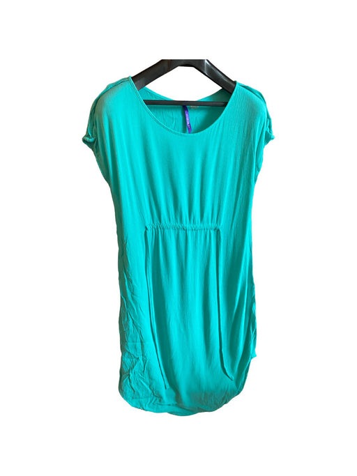 A Teal Short Sleeve Dresses from Seraphine in size XS for maternity. (Front View)