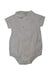 A Ivory Short Sleeve Bodysuits from Laranjinha in size 3T for boy. (Front View)
