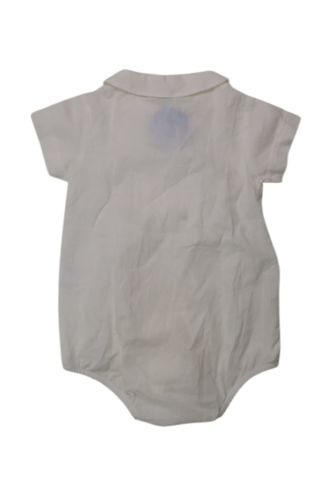 A Ivory Short Sleeve Bodysuits from Laranjinha in size 3T for boy. (Back View)