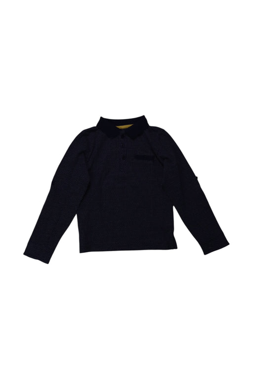 A Black Long Sleeve Polos from Galeries Lafayette in size 5T for boy. (Front View)