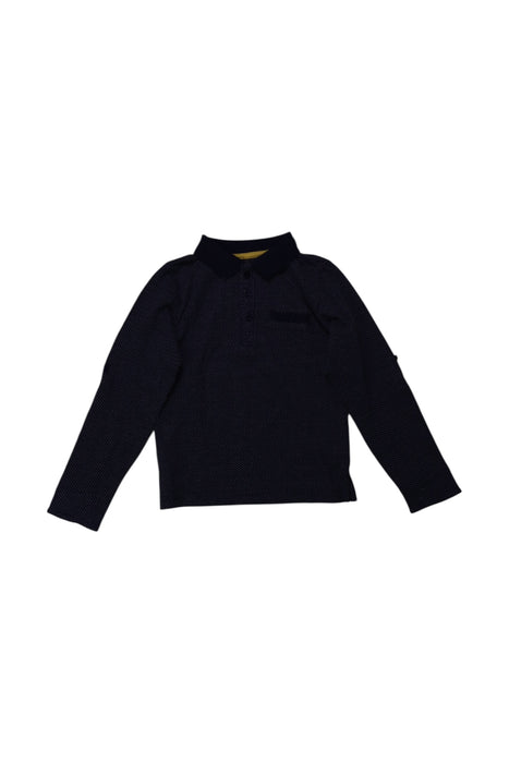 A Black Long Sleeve Polos from Galeries Lafayette in size 5T for boy. (Front View)