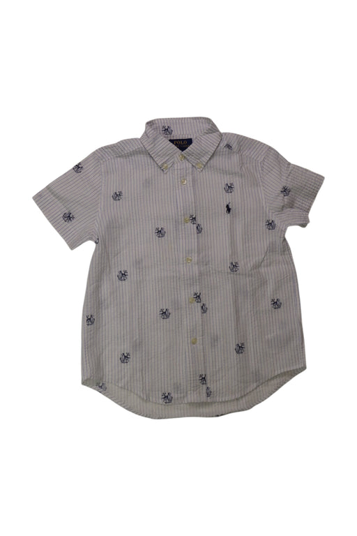 A Beige Short Sleeve Shirts from Polo Ralph Lauren in size 5T for boy. (Front View)
