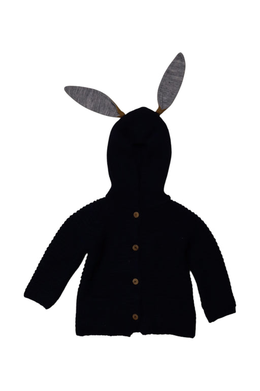 A Black Buttoned Sweatshirts from Arsène et les pipelettes in size 12-18M for girl. (Front View)