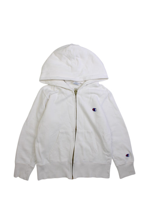 A White Zippered Sweatshirts from Champion in size 7Y for neutral. (Front View)