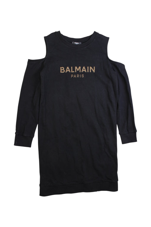 A Black Sweater Dresses from Balmain in size 14Y for girl. (Front View)