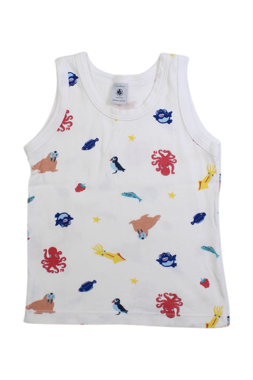 A Multicolour Sleeveless Tops from Petit Bateau in size 4T for boy. (Front View)