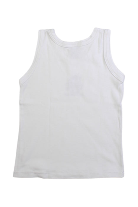 A White Sleeveless T Shirts from Petit Bateau in size 4T for boy. (Back View)