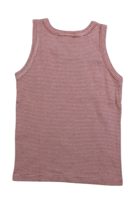 A Red Sleeveless Tops from Petit Bateau in size 4T for boy. (Back View)
