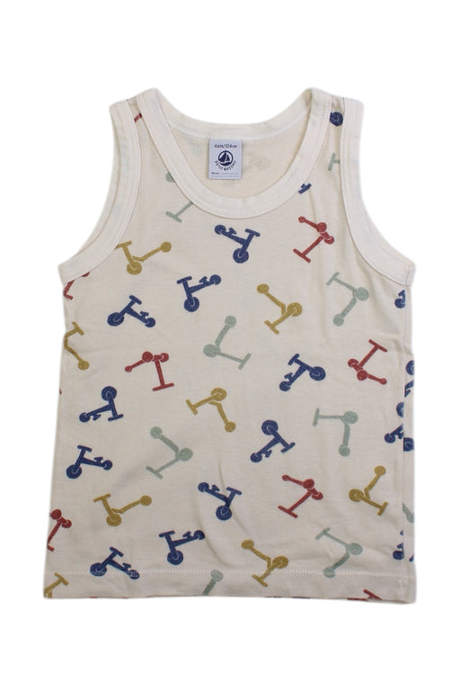 A Multicolour Sleeveless Tops from Petit Bateau in size 4T for boy. (Front View)