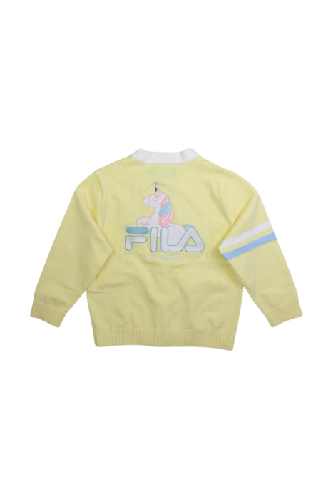 A Yellow Cardigans from Fila in size 4T for girl. (Back View)