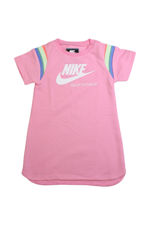 A Pink Short Sleeve Dresses from Nike in size 3T for girl. (Front View)
