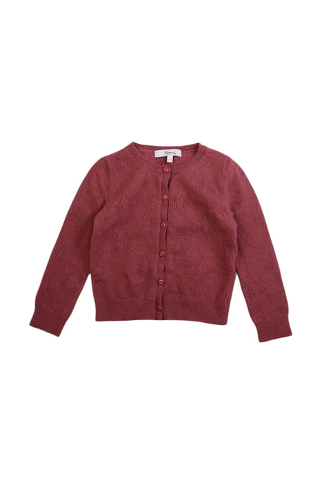A Burgundy Cardigans from Bonpoint in size 4T for girl. (Front View)