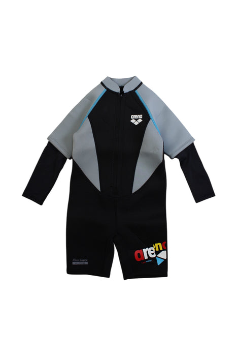 A Black Wetsuits from Arena in size 2T for boy. (Front View)