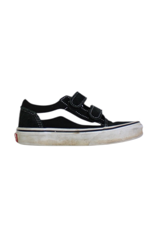 A Black Sneakers from Vans in size 6T for boy. (Front View)