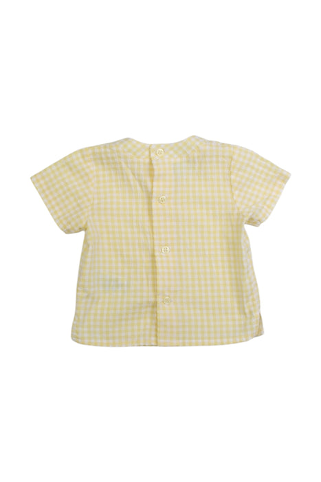 A Yellow Short Sleeve Tops from Paz Rodriguez in size 3-6M for girl. (Front View)
