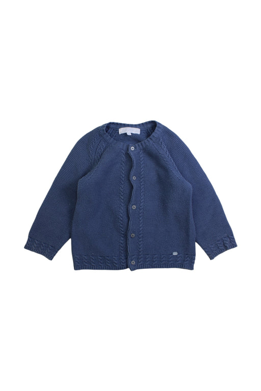 A Navy Cardigans from Tartine et Chocolat in size 5T for girl. (Front View)