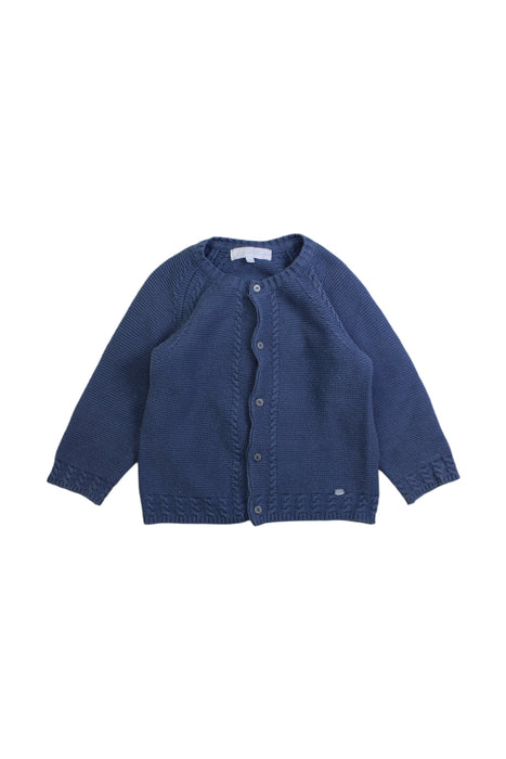 A Navy Cardigans from Tartine et Chocolat in size 5T for girl. (Front View)