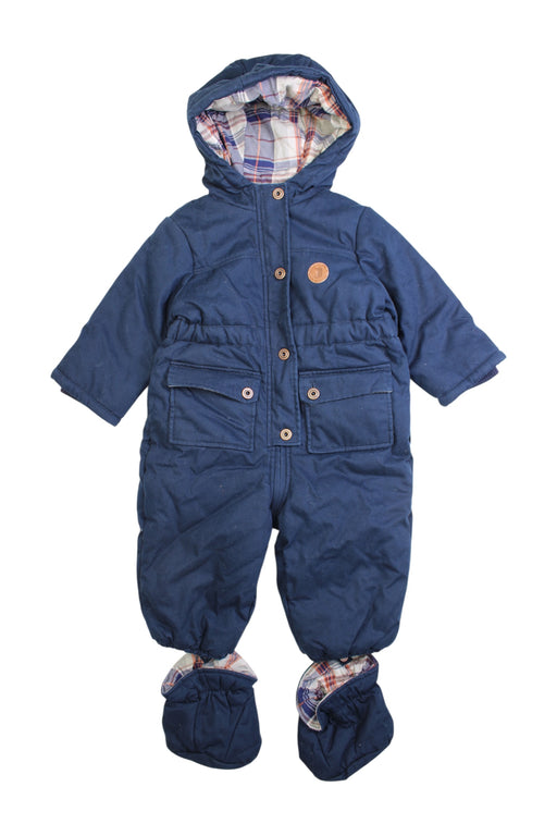 A Navy Snowsuits from Jacadi in size 12-18M for boy. (Front View)