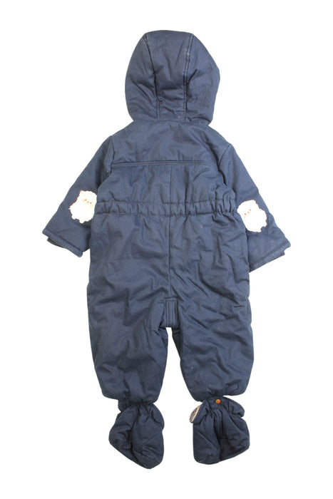 A Navy Snowsuits from Jacadi in size 12-18M for boy. (Back View)