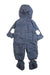 A Navy Snowsuits from Jacadi in size 12-18M for boy. (Back View)