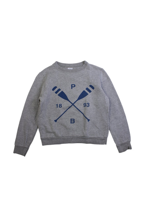 A Grey Crewneck Sweatshirts from Petit Bateau in size 10Y for boy. (Front View)
