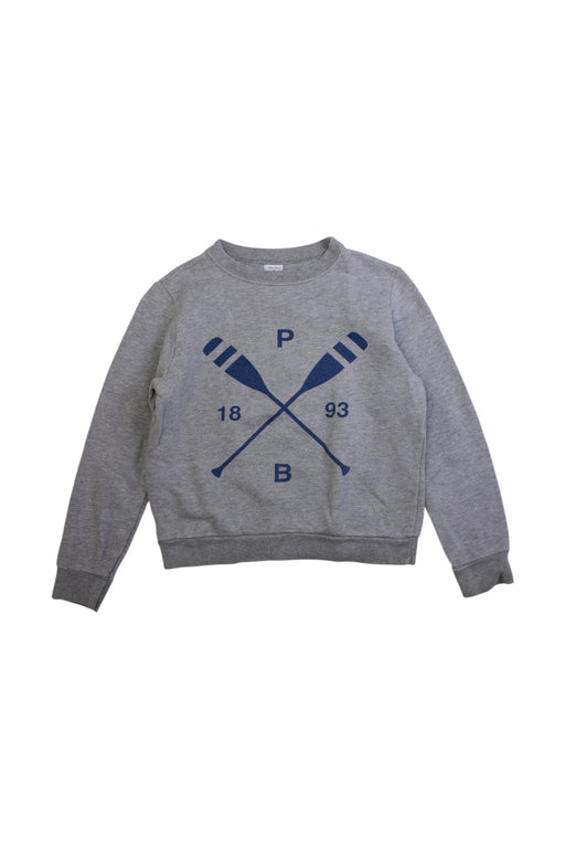 A Grey Crewneck Sweatshirts from Petit Bateau in size 10Y for boy. (Front View)