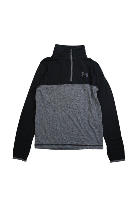 A Black Zippered Sweatshirts from Under Armour in size 7Y for boy. (Front View)