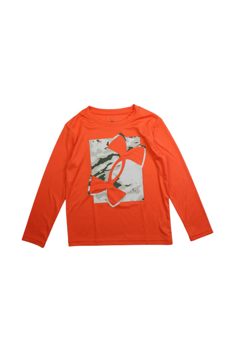 A Orange Rash Guards from Under Armour in size 5T for boy. (Front View)
