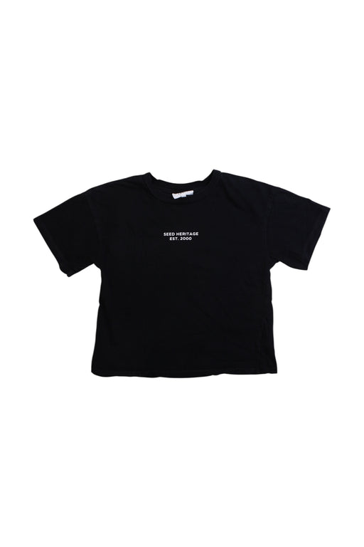 A Black Short Sleeve T Shirts from Seed in size 8Y for girl. (Front View)