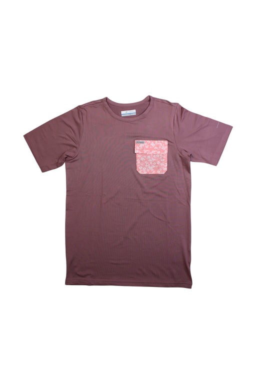 A Brown Short Sleeve T Shirts from Columbia in size 10Y for girl. (Front View)