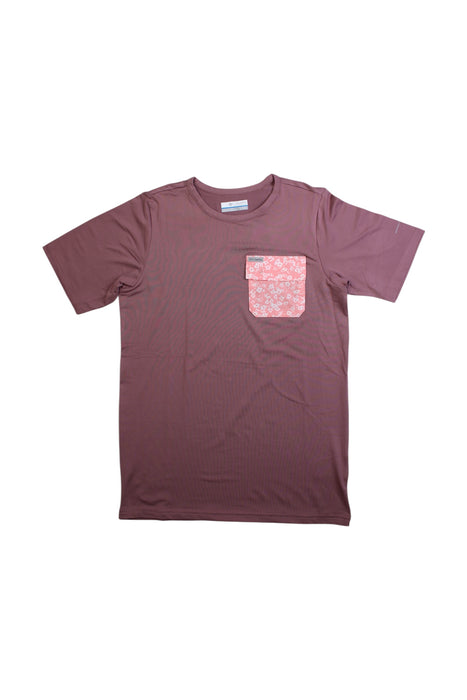 A Brown Short Sleeve T Shirts from Columbia in size 10Y for girl. (Front View)