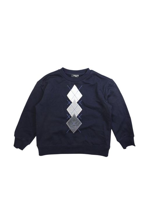 A Navy Sweatshirts from Comme Ca Ism in size 5T for boy. (Front View)