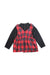 A Red Long Sleeve Dresses from Petit Main in size 5T for girl. (Back View)