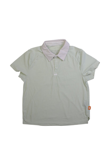 A Green Short Sleeve Polos from Moody Tiger in size 6T for girl. (Front View)