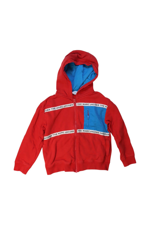 A Red Hooded Sweatshirts from Little Marc Jacobs in size 5T for boy. (Front View)