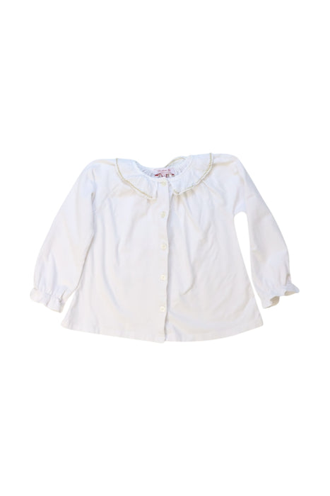 A White Long Sleeve Shirts from Confiture in size 3T for girl. (Front View)